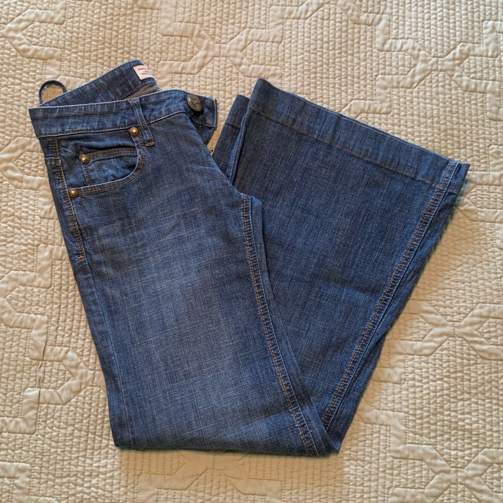 Petite Free People Wide Leg Jeans